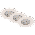 Briloner 7257-036 - KOMPLEKTS 3x LED Iegremdējama vannas istabas lampa ATTACH LED/4,5W/230V IP44