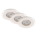 Briloner 7257-036 - KOMPLEKTS 3x LED Iegremdējama vannas istabas lampa ATTACH LED/4,5W/230V IP44