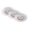 Briloner 7257-039 - KOMPLEKTS 3x LED Iegremdējama vannas istabas lampa ATTACH LED/4,5W/230V IP44