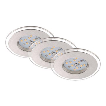 Briloner 7257-039 - KOMPLEKTS 3x LED Iegremdējama vannas istabas lampa ATTACH LED/4,5W/230V IP44