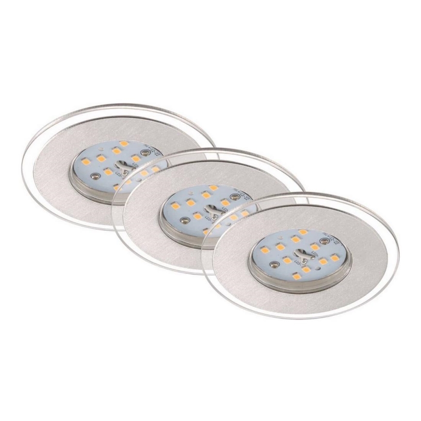 Briloner 7257-039 - KOMPLEKTS 3x LED Iegremdējama vannas istabas lampa ATTACH LED/4,5W/230V IP44