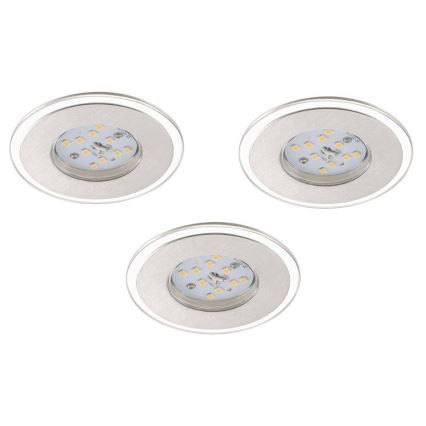 Briloner 7257-039 - KOMPLEKTS 3x LED Iegremdējama vannas istabas lampa ATTACH LED/4,5W/230V IP44