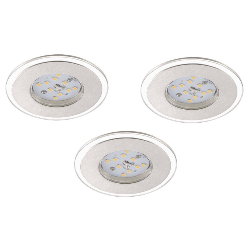 Briloner 7257-039 - KOMPLEKTS 3x LED Iegremdējama vannas istabas lampa ATTACH LED/4,5W/230V IP44