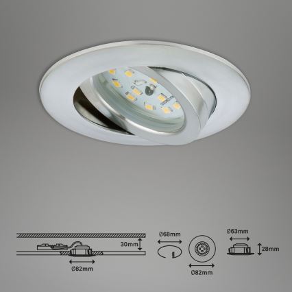 Briloner 7296-019 - LED Aptumšojama iegremdējama vannas istabas lampa LED/6,5W/230V IP23