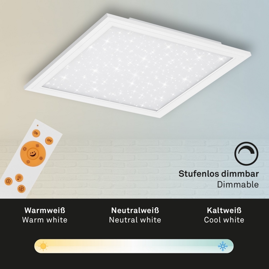 Briloner 7302-016 - LED Aptumšojama griestu lampa STARRY SKY LED/23W/230V 3000-6000K + tālvadības pults