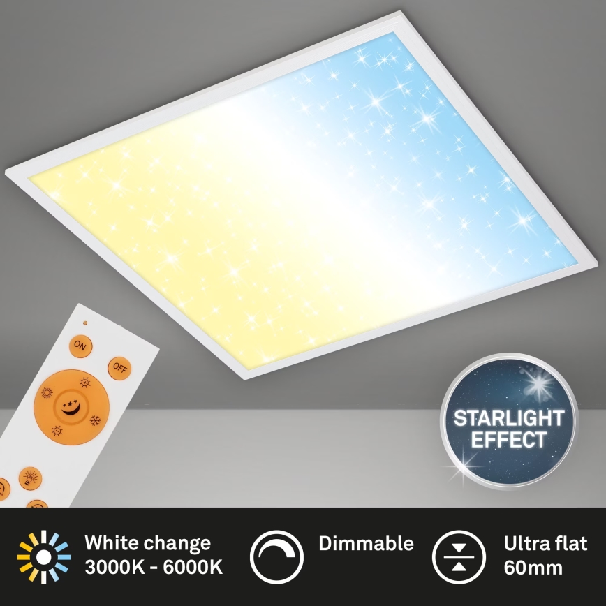Briloner 7303-016 - LED Aptumšojama griestu lampa STARRY SKY LED/36W/230V 3000-6000K + tālvadības pults