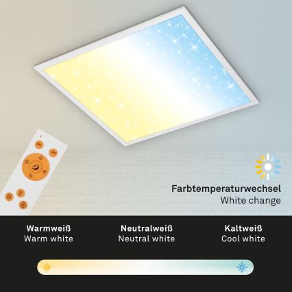 Briloner 7303-016 - LED Aptumšojama griestu lampa STARRY SKY LED/36W/230V 3000-6000K + tālvadības pults