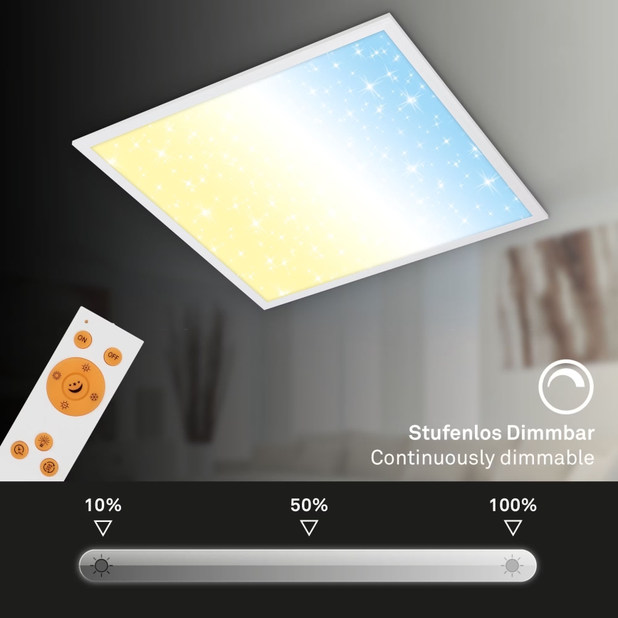 Briloner 7303-016 - LED Aptumšojama griestu lampa STARRY SKY LED/36W/230V 3000-6000K + tālvadības pults