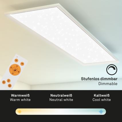 Briloner 7304-016 - LED Aptumšojama griestu lampa STARRY SKY LED/36W/230V 3000-6000K + tālvadības pults