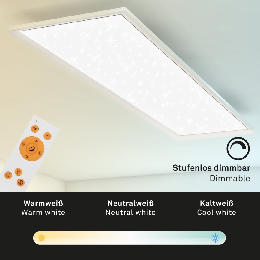 Briloner 7304-016 - LED Aptumšojama griestu lampa STARRY SKY LED/36W/230V 3000-6000K + tālvadības pults