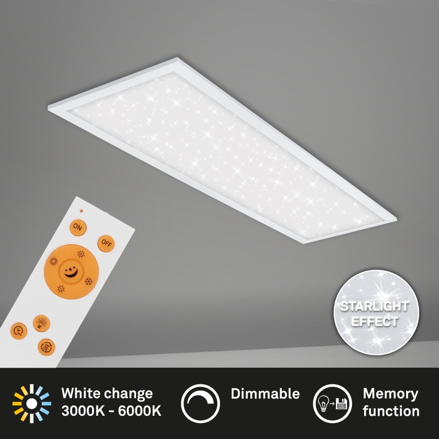 Briloner 7308-016 - LED Aptumšojama griestu lampa STARRY SKY LED/24W/230V 3000-6000K + tālvadības pults