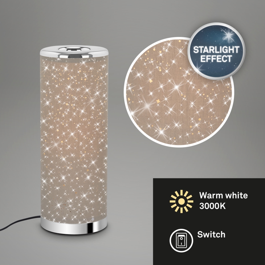 Briloner 7334-011 - LED Galda lampa STARRY SKY 1xGU10/5W/230V brūna