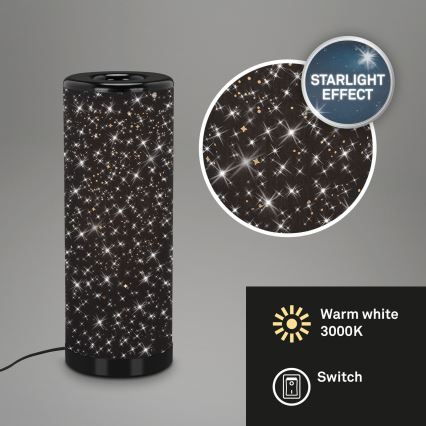 Briloner 7334-015 - LED Galda lampa STARRY SKY 1xGU10/5W/230V melna