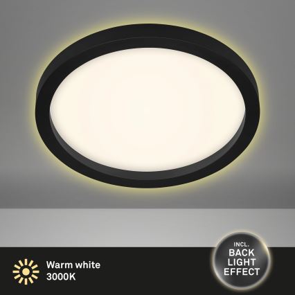Briloner 7361-015 - LED Griestu gaismeklis CADRE LED/18W/230V d. 29,7 cm melns