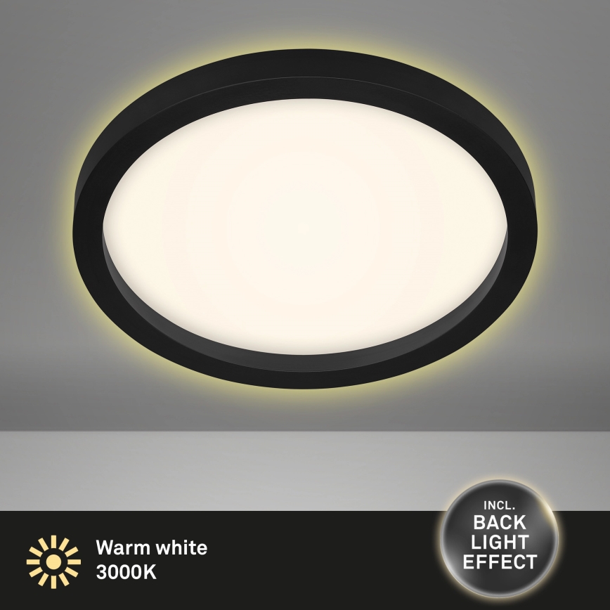 Briloner 7361-015 - LED Griestu gaismeklis CADRE LED/18W/230V d. 29,7 cm melns