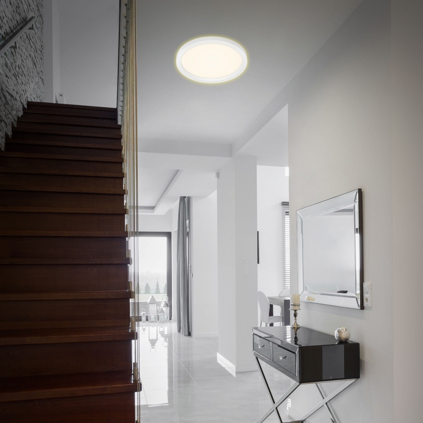 Briloner 7361-016 - LED Griestu gaismeklis CADRE LED/18W/230V d. 29,7 cm balts