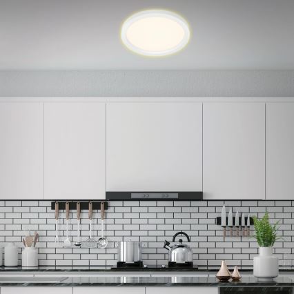 Briloner 7361-016 - LED Griestu gaismeklis CADRE LED/18W/230V d. 29,7 cm balts