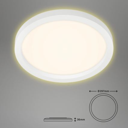 Briloner 7361-016 - LED Griestu gaismeklis CADRE LED/18W/230V d. 29,7 cm balts