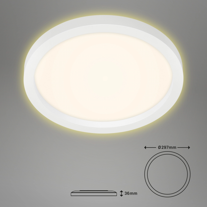 Briloner 7361-016 - LED Griestu gaismeklis CADRE LED/18W/230V d. 29,7 cm balts