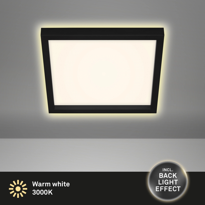 Briloner 7362-015 - LED Griestu gaismeklis CADRE LED/18W/230V 29,6x29,6 cm melns