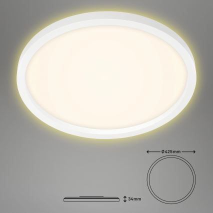Briloner 7363-016 - LED Griestu gaismeklis CADRE LED/22W/230V d. 42,5 cm balts