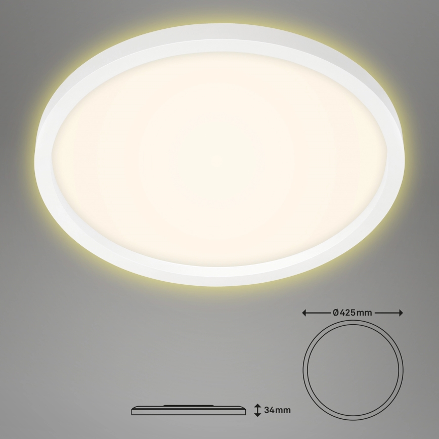 Briloner 7363-016 - LED Griestu gaismeklis CADRE LED/22W/230V d. 42,5 cm balts