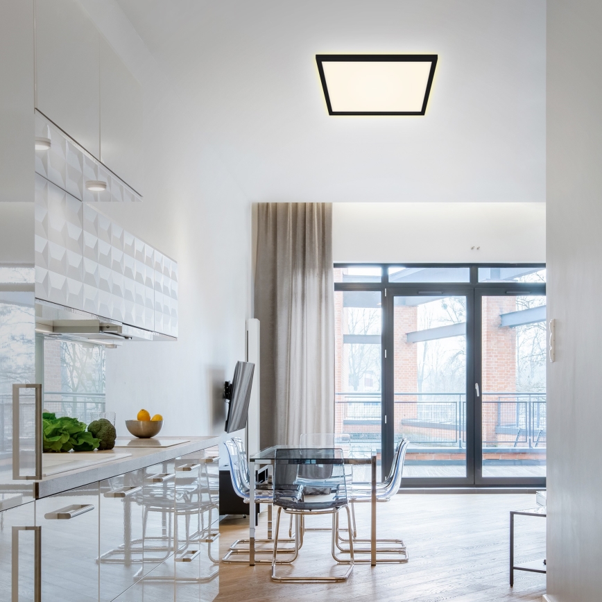 Briloner 7364-015 - LED Griestu gaismeklis CADRE LED/22W/230V 42,2x42,2 cm melns