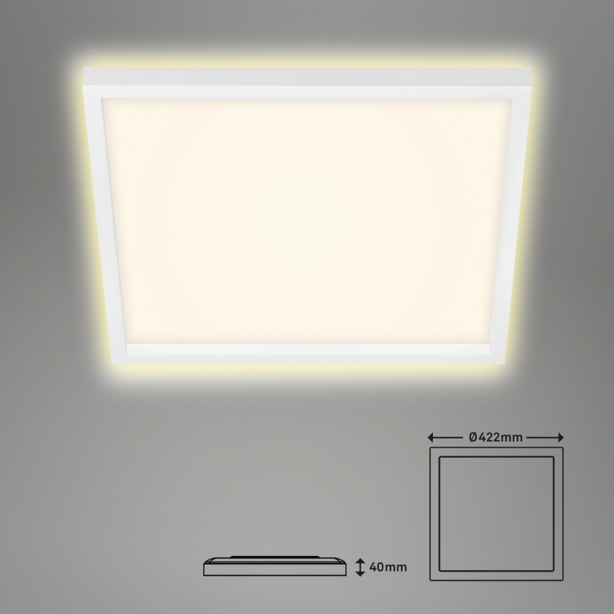 Briloner 7364-016 - LED Griestu gaismeklis CADRE LED/22W/230V 42,2x42,2 cm balts