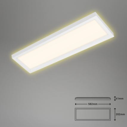 Briloner 7365-016 - LED Griestu gaismeklis CADRE LED/22W/230V 58,2x20,2 cm balts