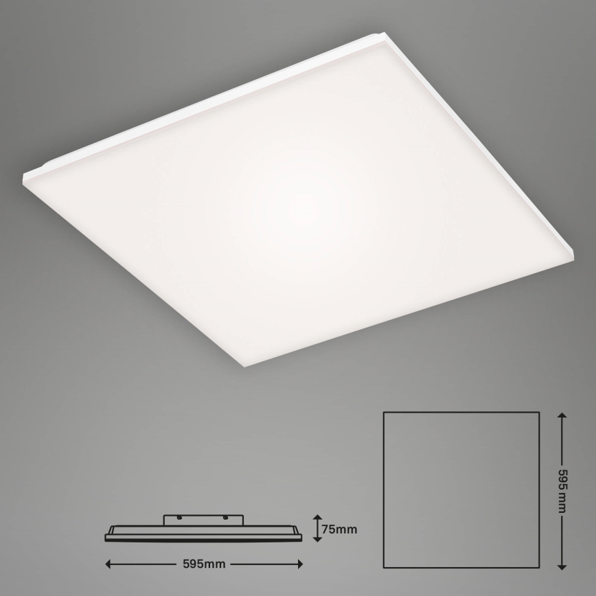 Briloner 7376-216 - LED uz virsmas montējams panelis bez rāmja LED/38W/230V 59,5x59,5 cm 4000K