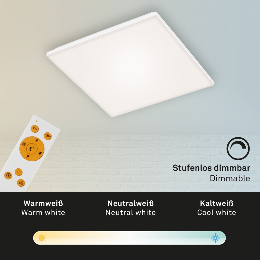 Briloner 7378-116 - LED Aptumšojama griestu lampa FRAMELESS LED/24W/230V 3000-6500K + tālvadības pults
