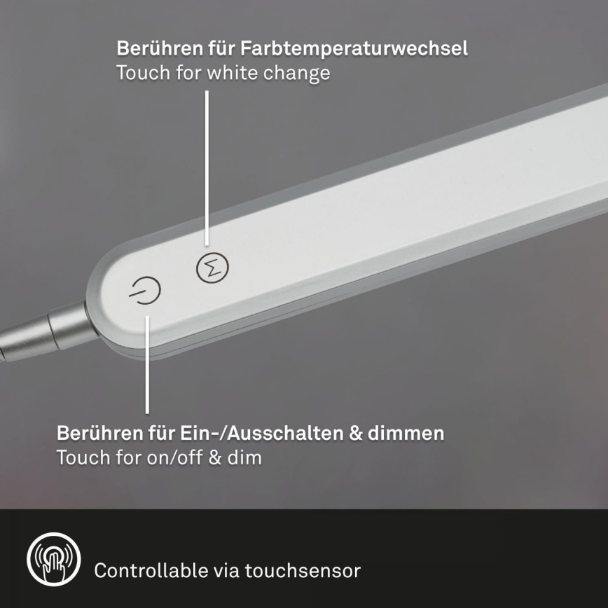 Briloner 7389-014 - LED Aptumšojama skārienvadāma flexible galda lampa SERVO LED/8W/230V 3000/4000/6500K
