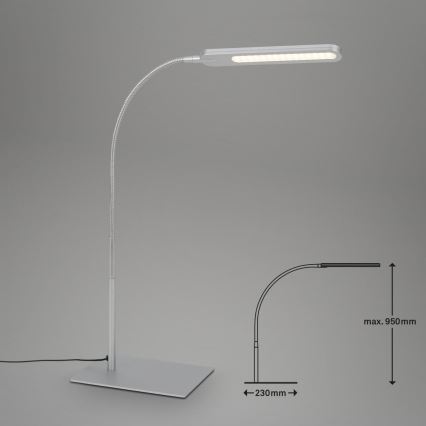 Briloner 7389-014 - LED Aptumšojama skārienvadāma flexible galda lampa SERVO LED/8W/230V 3000/4000/6500K