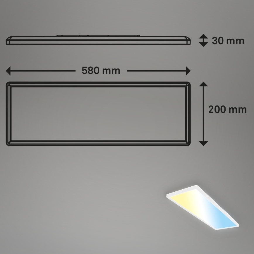 Briloner 7403-016 - LED Aptumšojama griestu lampa SLIM LED/23W/230V 2700-6500K + tālvadības pults
