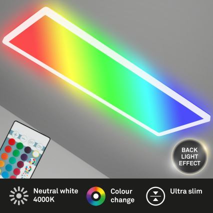 Briloner 7404-016 - LED RGBW aptumšojams uz virsmas montējams panelis LED/22W/230V 4000K + tālvadības pults