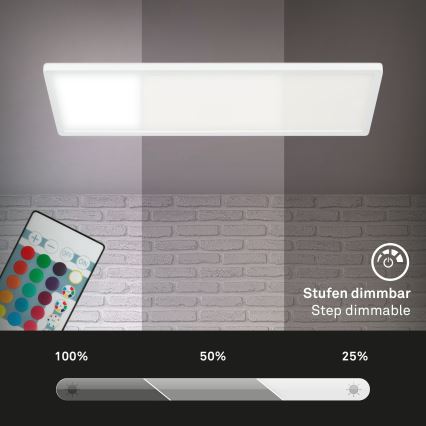 Briloner 7404-016 - LED RGBW aptumšojams uz virsmas montējams panelis LED/22W/230V 4000K + tālvadības pults