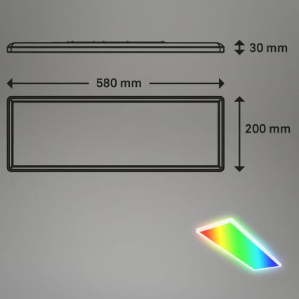 Briloner 7404-016 - LED RGBW aptumšojams uz virsmas montējams panelis LED/22W/230V 4000K + tālvadības pults