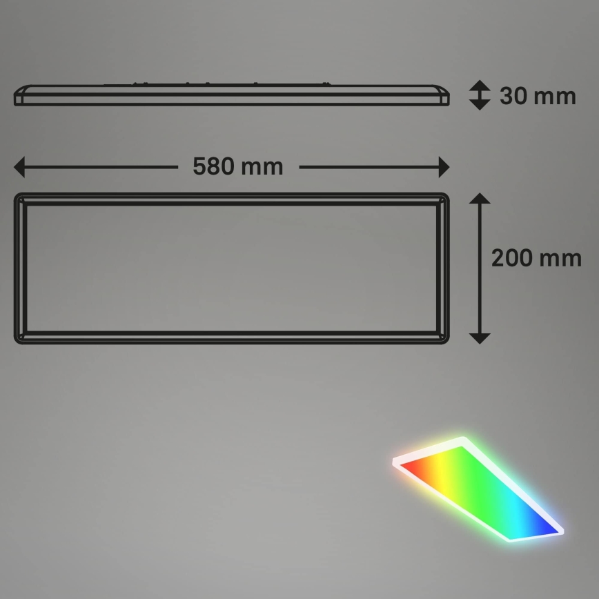 Briloner 7404-016 - LED RGBW aptumšojams uz virsmas montējams panelis LED/22W/230V 4000K + tālvadības pults