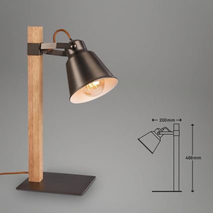 Briloner 7406-014 - Galda lampa TALE 1xE27/25W/230V brūna