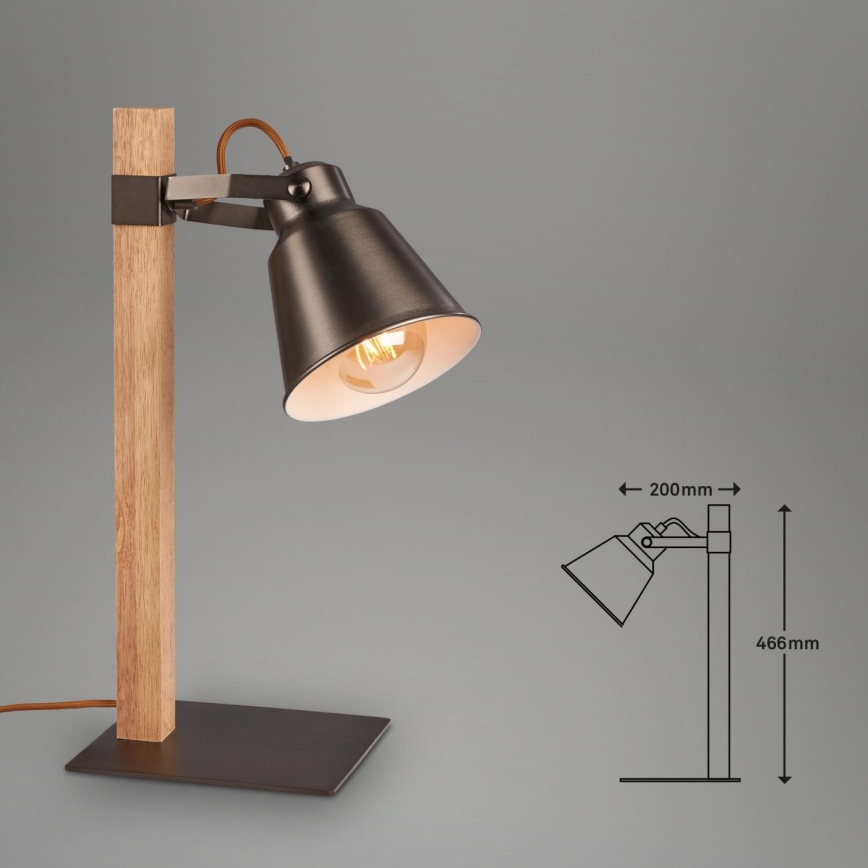 Briloner 7406-014 - Galda lampa TALE 1xE27/25W/230V brūna