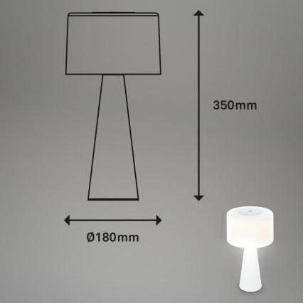 Briloner 7420016 - LED Aptumšojama uzlādējams skārienvadāma āra galda lampa LED/4W/5V IP44 3000K balta