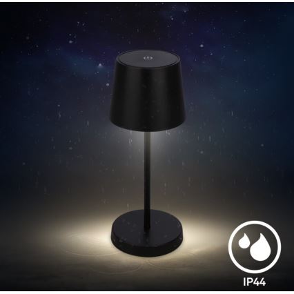 Briloner 7423015 - LED Aptumšojama uzlādējams āra galda lampa LED/2,6W/5V IP44 melna