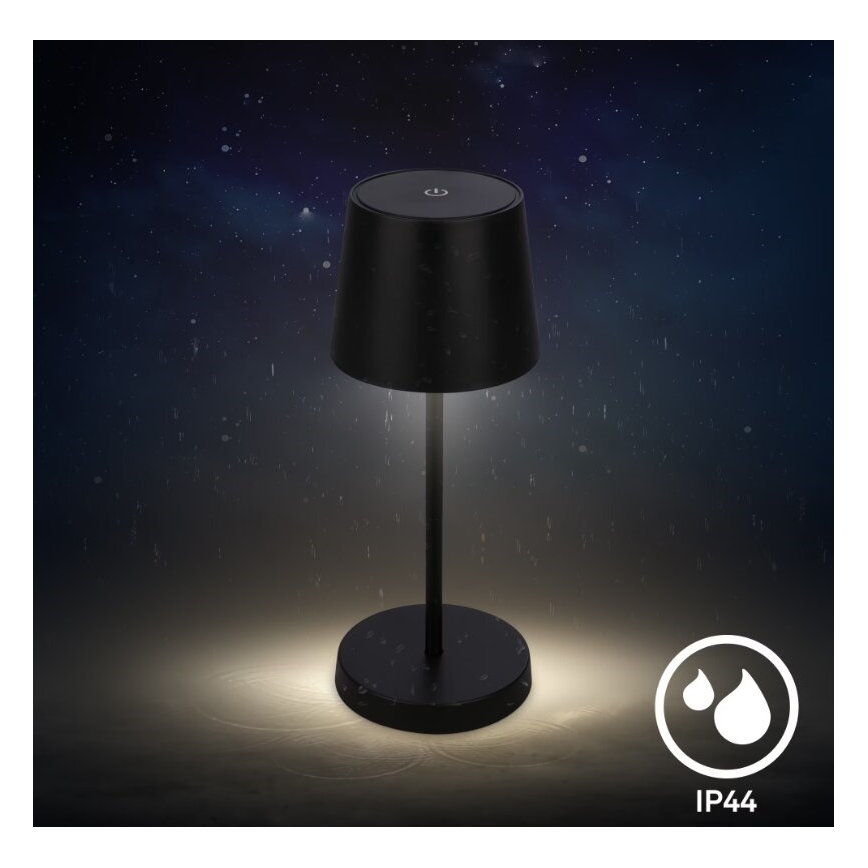 Briloner 7423015 - LED regulējama uzlādes āra galda lampa LED/2,6W/5V IP44 2000 mAh melna