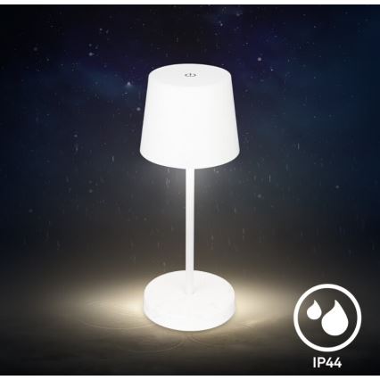 Briloner 7423016 - LED Aptumšojama uzlādējama āra galda lampa LED/2,6W/5V IP44 balta