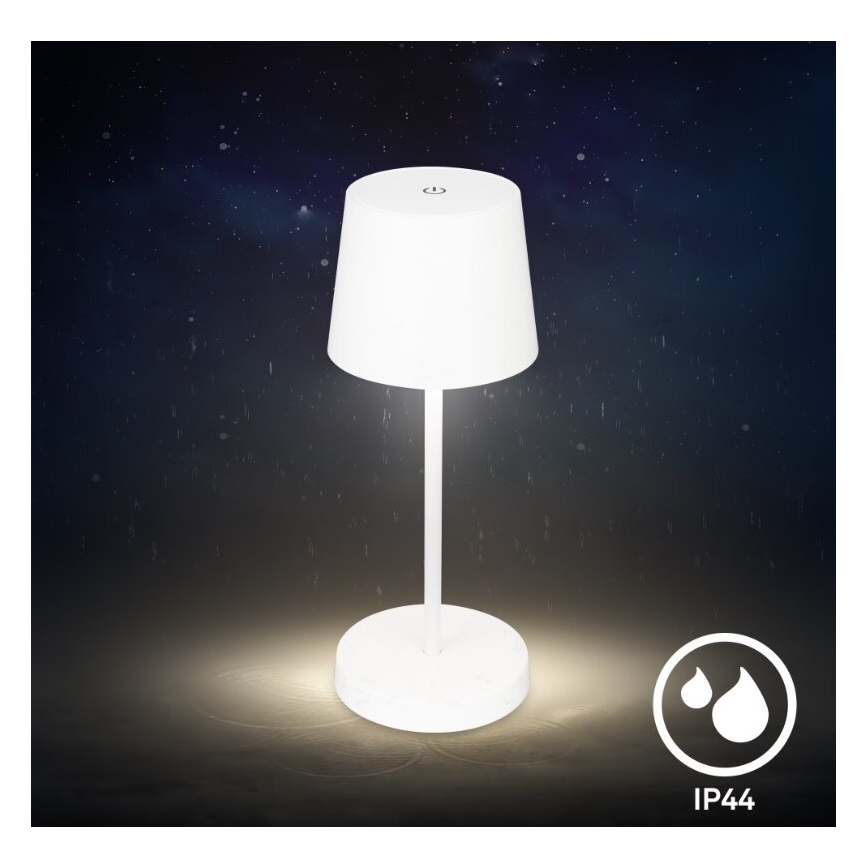 Briloner 7423016 - LED Aptumšojama uzlādējama āra galda lampa LED/2,6W/5V IP44 balta