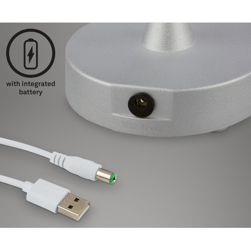 Briloner 7445-014 - LED Aptumšojama uzlādējams āra skārienvadāma galda lampa LED/3W/5V IP44