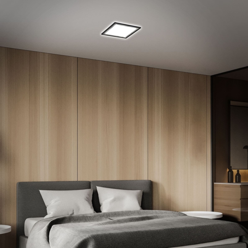 Briloner 7457-414 - LED griestu gaismeklis SLIM LED/18W/230V 4000K 29x29 cm melns