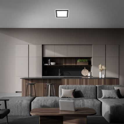 Briloner 7457-414 - LED griestu gaismeklis SLIM LED/18W/230V 4000K 29x29 cm melns