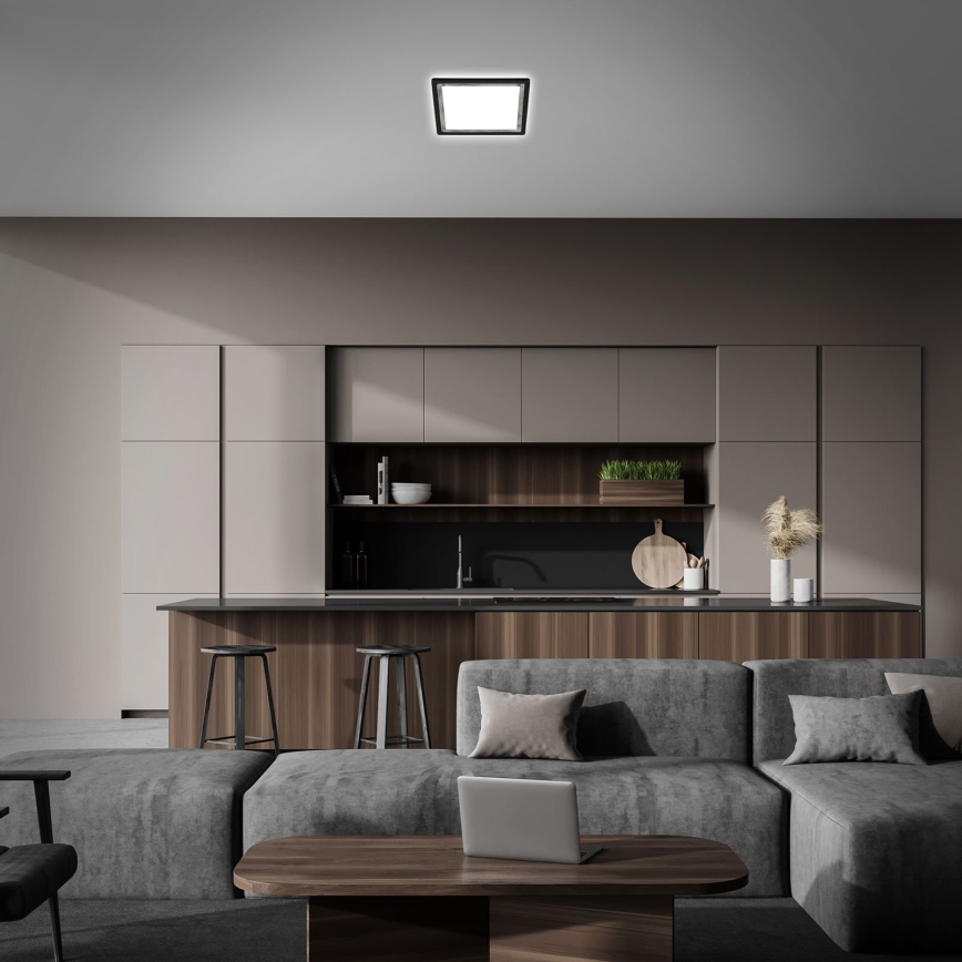 Briloner 7457-414 - LED griestu gaismeklis SLIM LED/18W/230V 4000K 29x29 cm melns