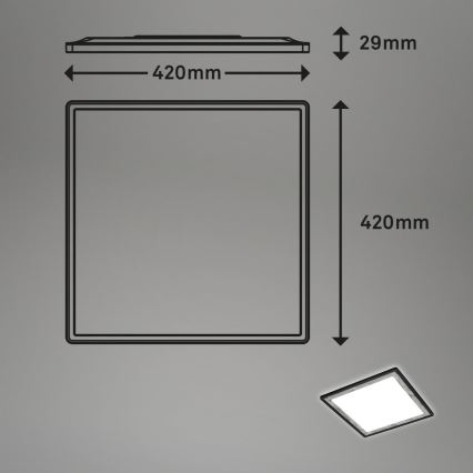 Briloner 7459-414 - LED Aptumšojama griestu lampa SLIM LED/22W/230V 2700-6500K + tālvadības pults